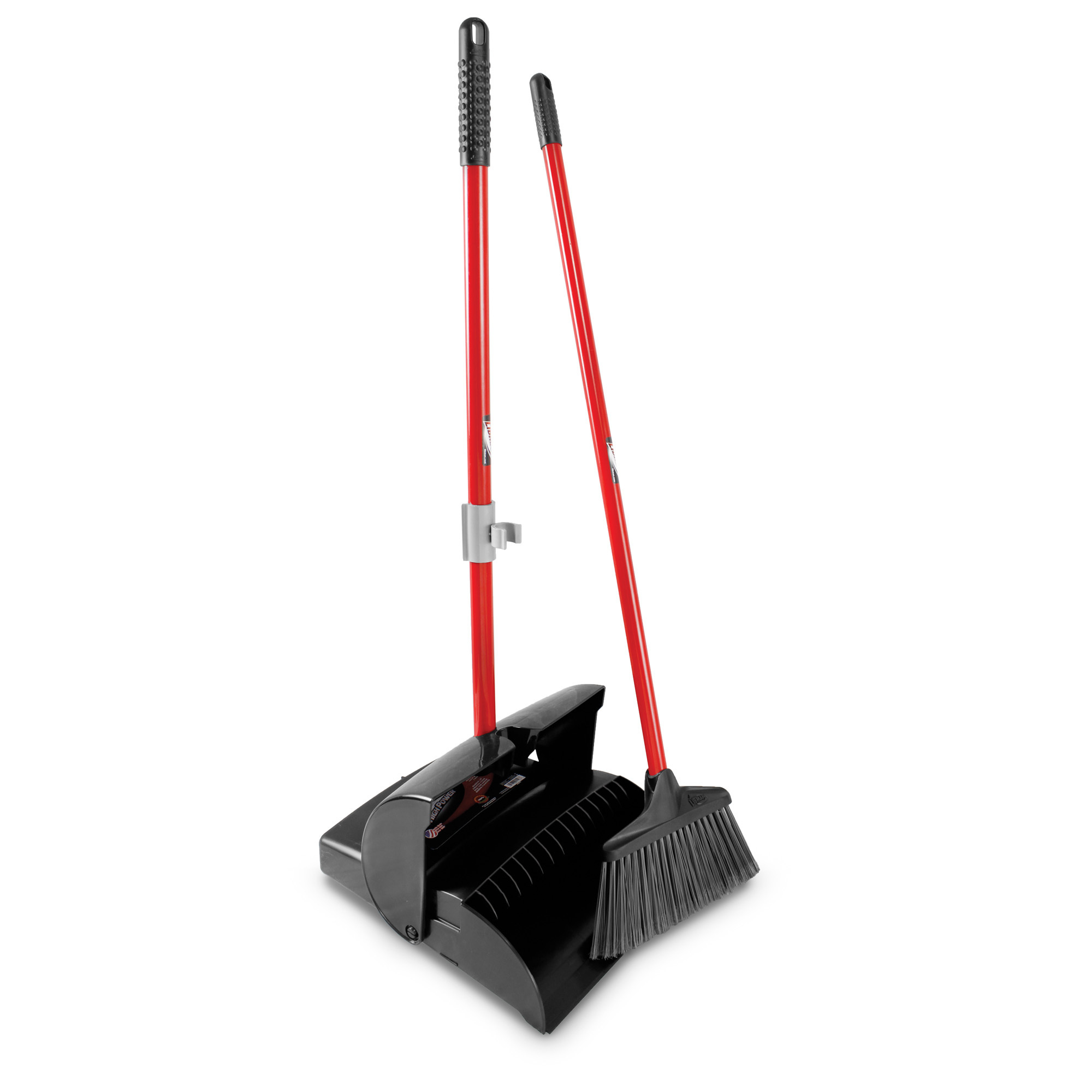 Libman Lobby Dust Pan and Broom Set, 2-Pack Case, 10in.W x 38in.L Broom, 12in.W Dust Pan, Model# 917